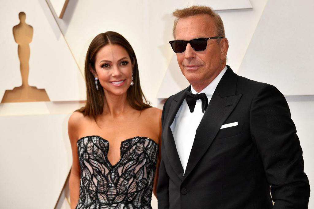 Christine Baumgartner and Kevin Costner