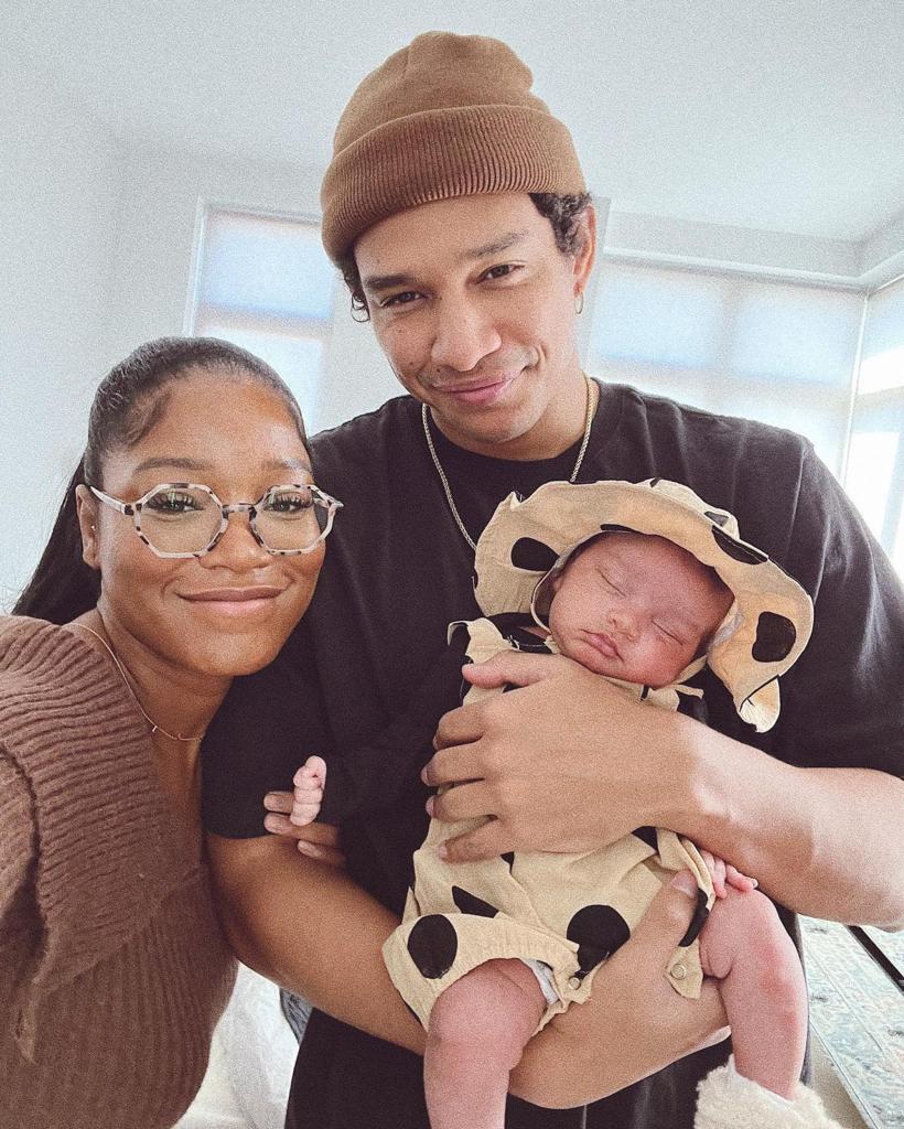 Keke Palmer, Darius Jackson and their son, Leodis.