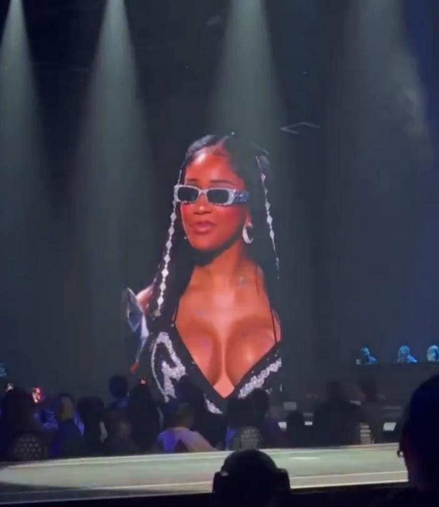 Saweetie at Usher's Las Vegas show.