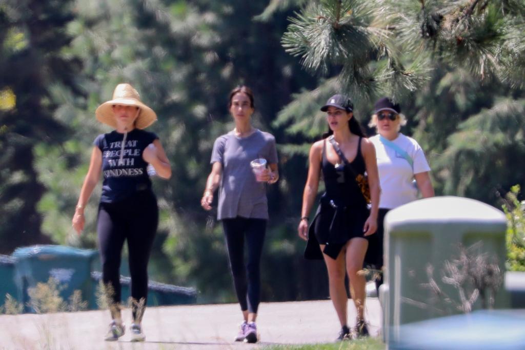 Kim Kardashian walking with her best friends in Idaho.