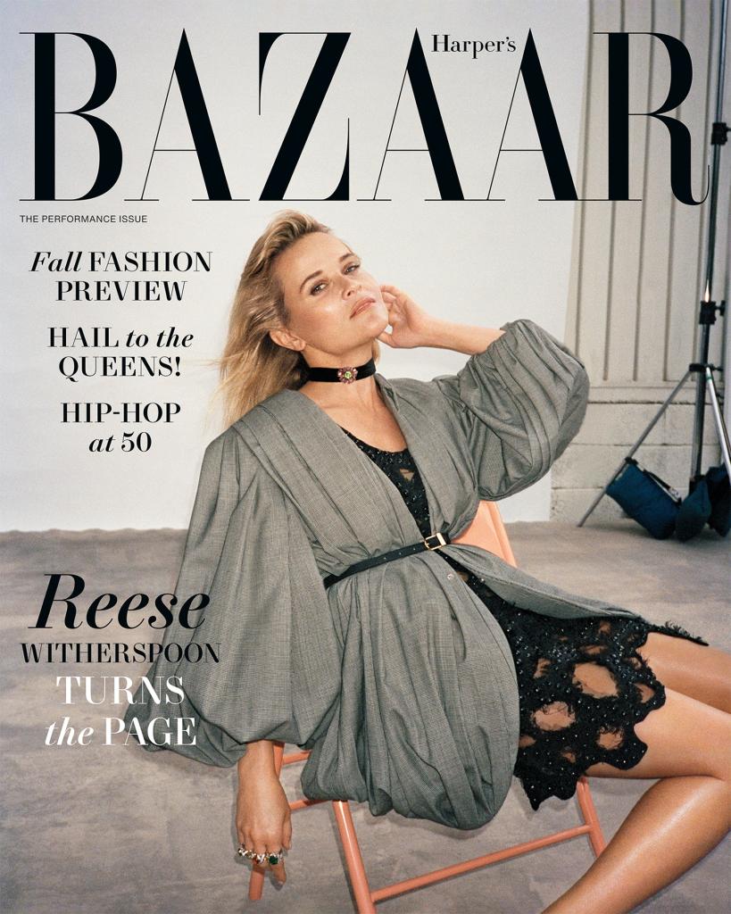 Reese Witherspoon on the cover of Harper's Bazaar.