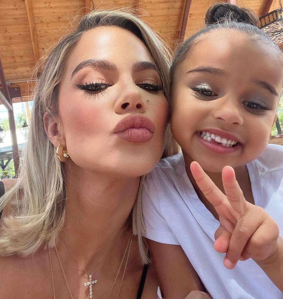 A selfie of Khloé Kardashian and Dream Kardashian.