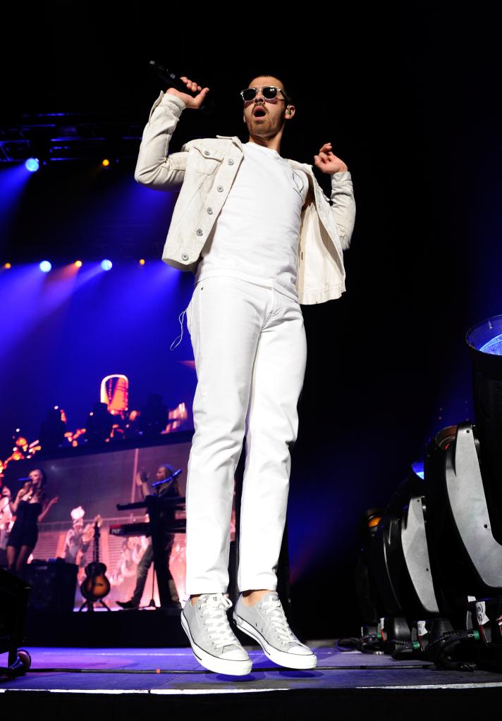 Joe Jonas on stage. 