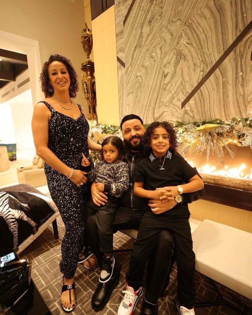 DJ Khaled with wife Nicole and their two sons Asahd and Aalam.