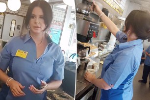 Lana Del Rey working at a Waffle House.