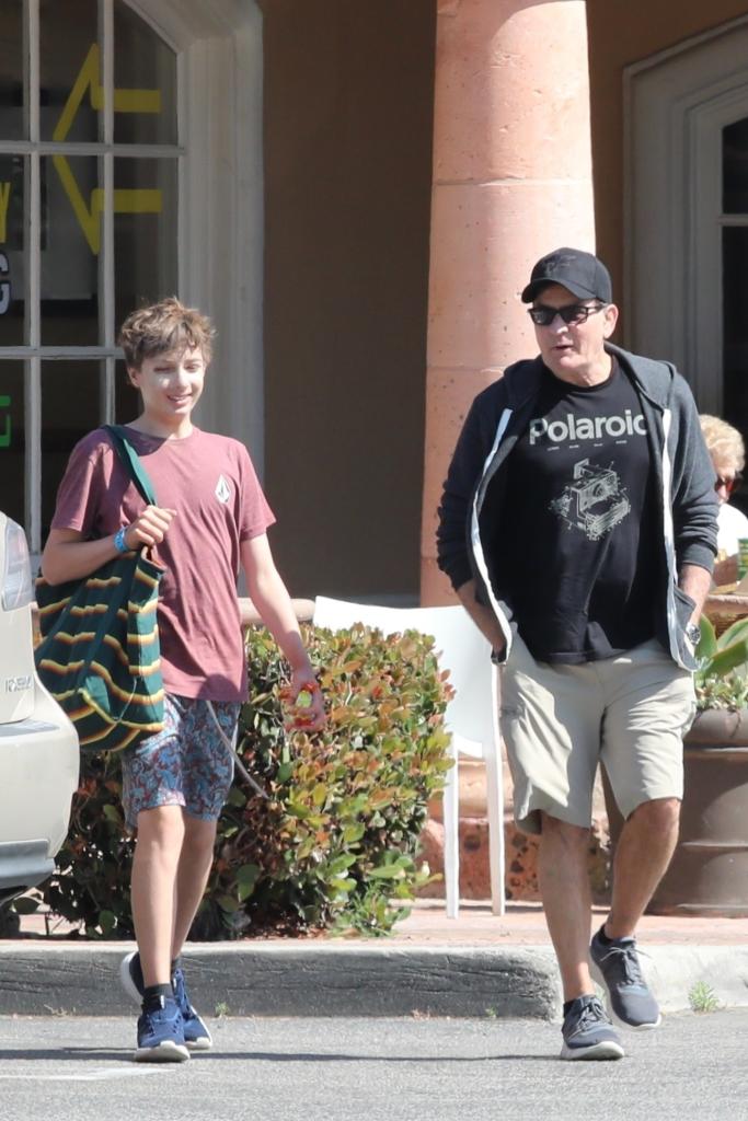 Charlie Sheen and son