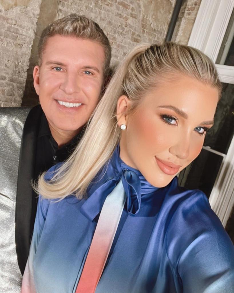 A selfie of Todd CHrisley and Savannah Chrisley