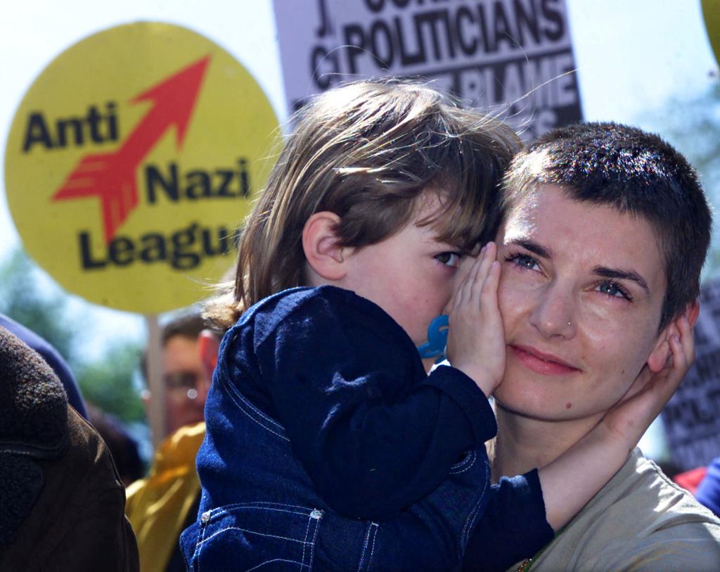 Sinead O'Connor hugs her daughter Roisin 