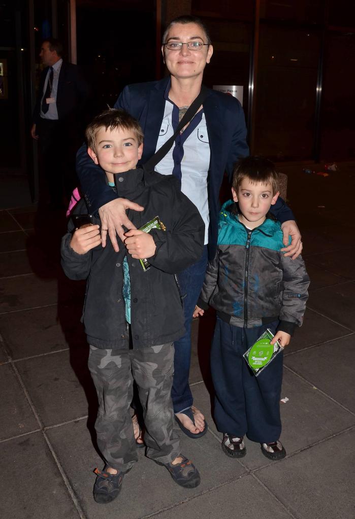 Sinéad O'Connor with sons Shane and Yeshua. 