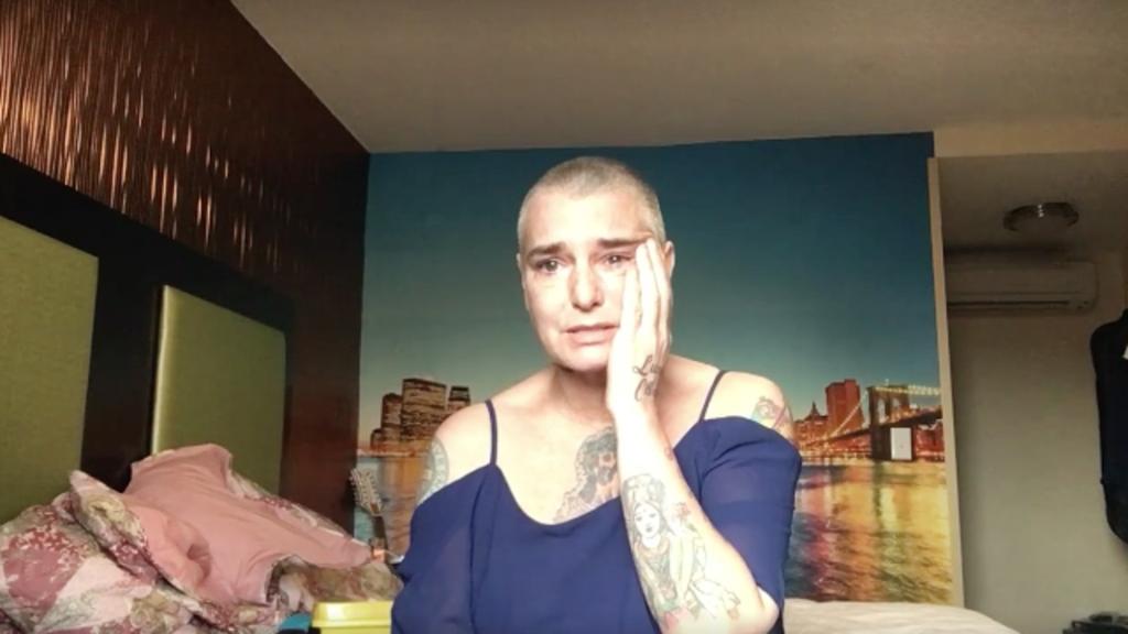 Sinéad O'Connor in video she shot herself from a motel in New Jersey.