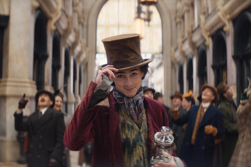 Timothée Chalamet as Willy Wonka