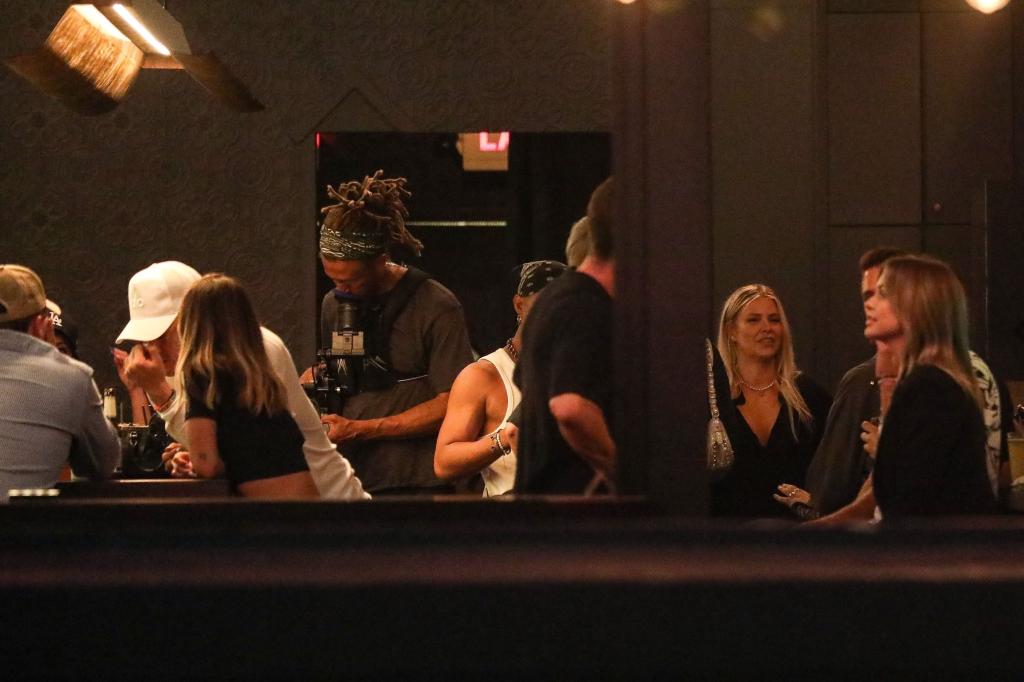 The "Vanderpump Rules" cast filming at a bar