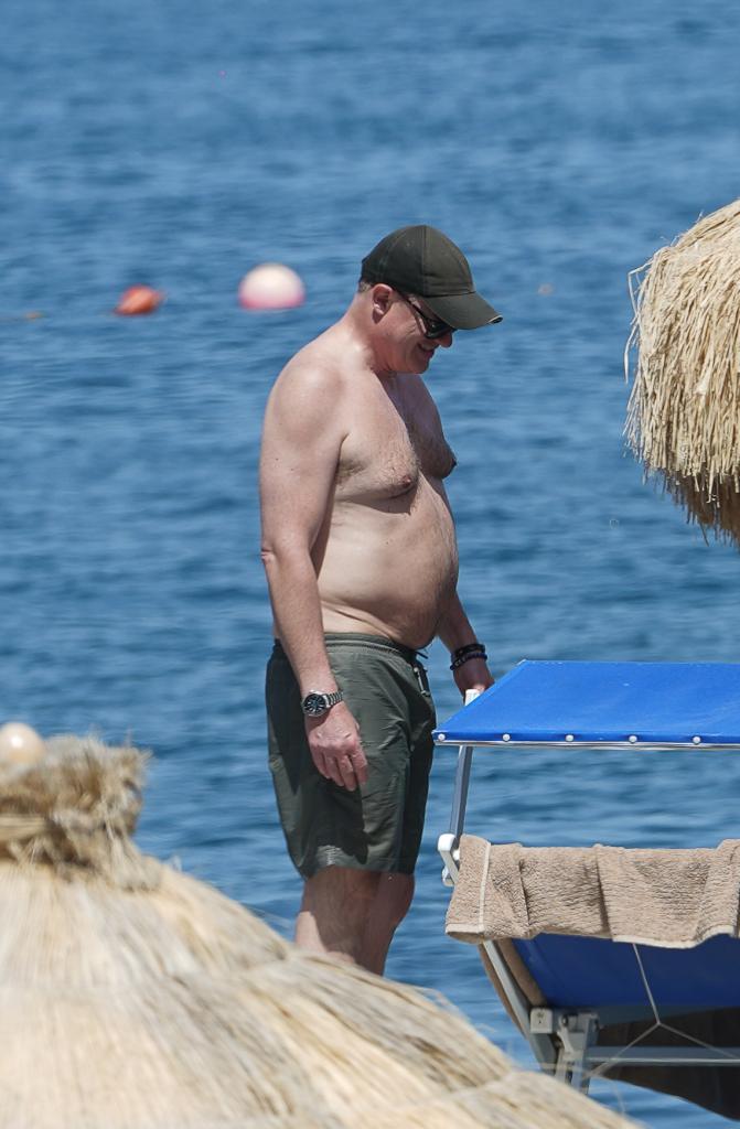 Brendan Fraser at beach