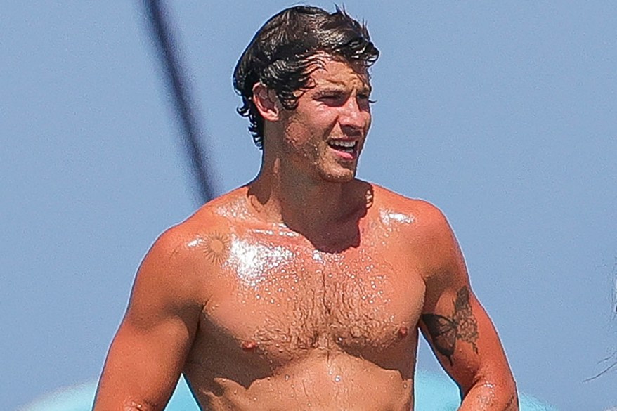 Dripping-wet Shawn Mendes shows off washboard abs