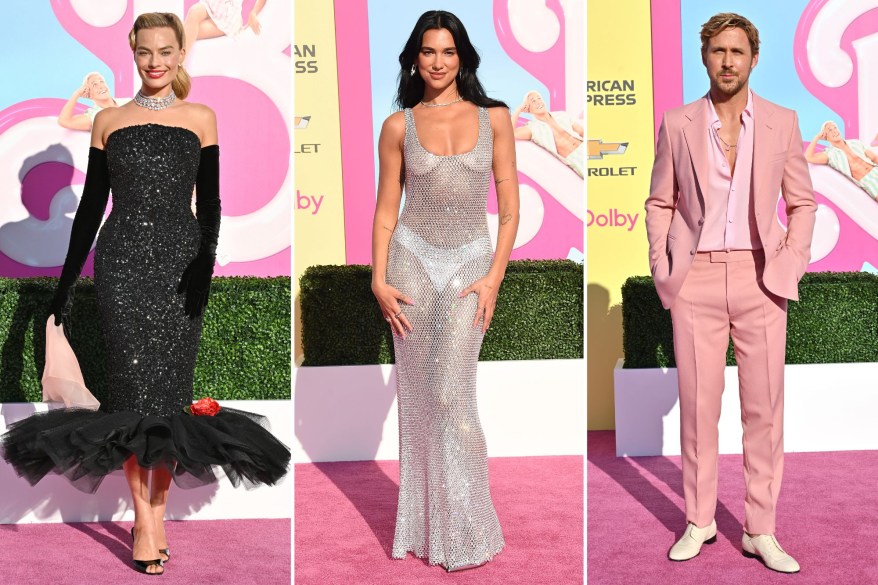 Celebrities at the "Barbie" premiere