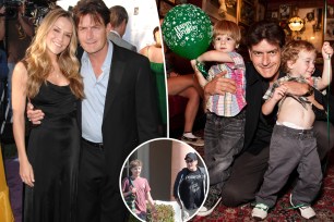 Brooke Mueller and Charlie Sheen, split with the actor and sons Bob and Max
