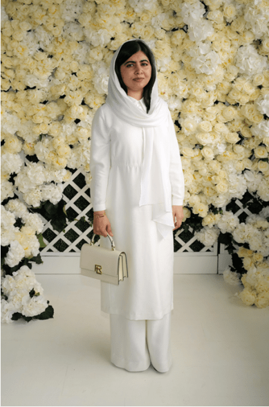 Malala Yousafzai attends Wimbledon on July 9, 2023.