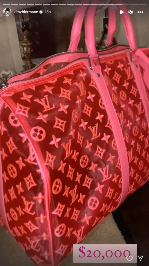 kim zolciak louis vuitton luggage