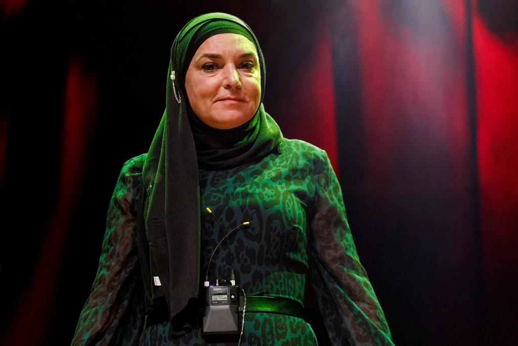 Sinead O'Connor wearing a hijab