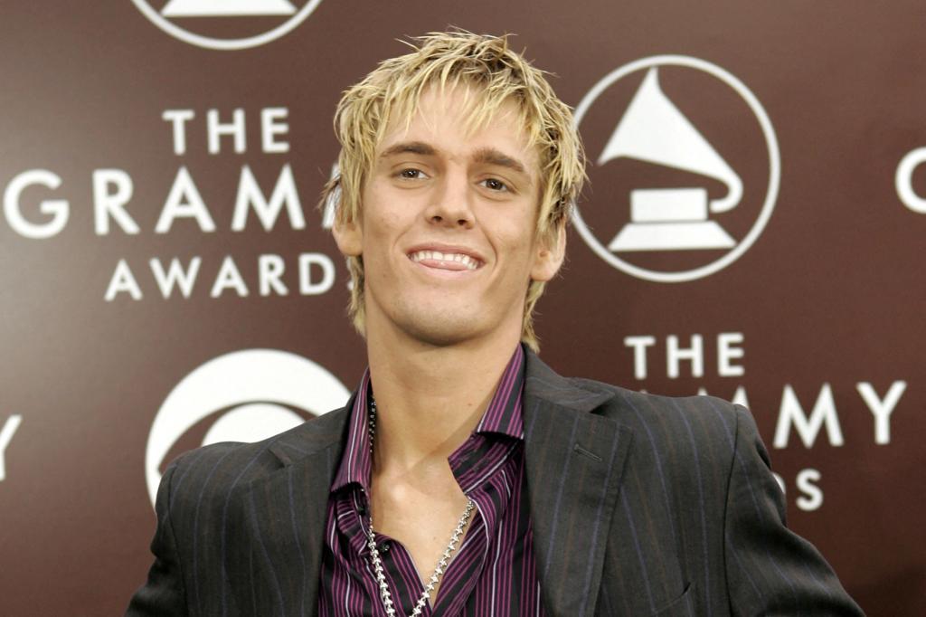 A close-up of Aaron Carter.