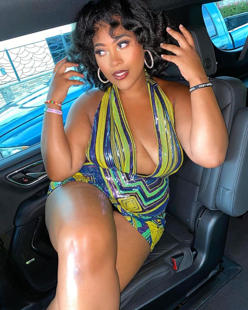 Crystal Williams in a car.