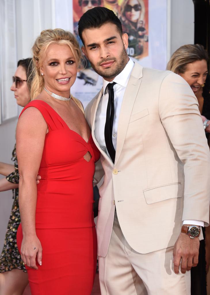 Sam Asghari and Britney Spears at a movie premiere in 2019.