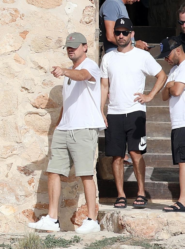 Leonardo DiCaprio and Tobey Maguire in Spain.