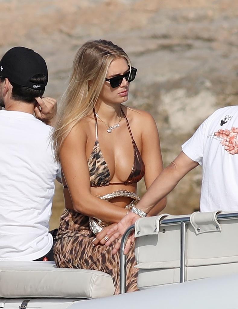 Arabella Chi on a yacht with Leonardo DiCaprio.