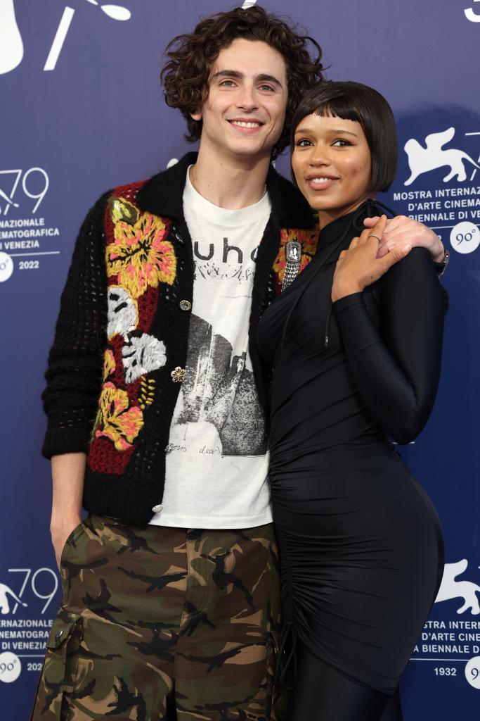 Timothée Chalamet and Taylor Russell 