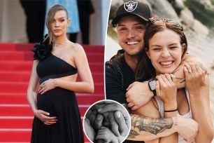 Josephine skriver pregnant, baby photo, alexander deleon hugging josephine skriver