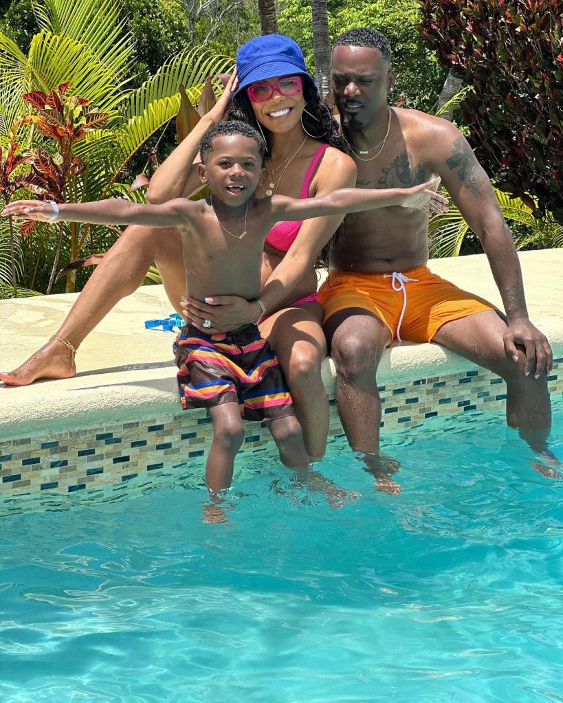 Sanya Richards-Ross, Aaron Ross and son Aaron II