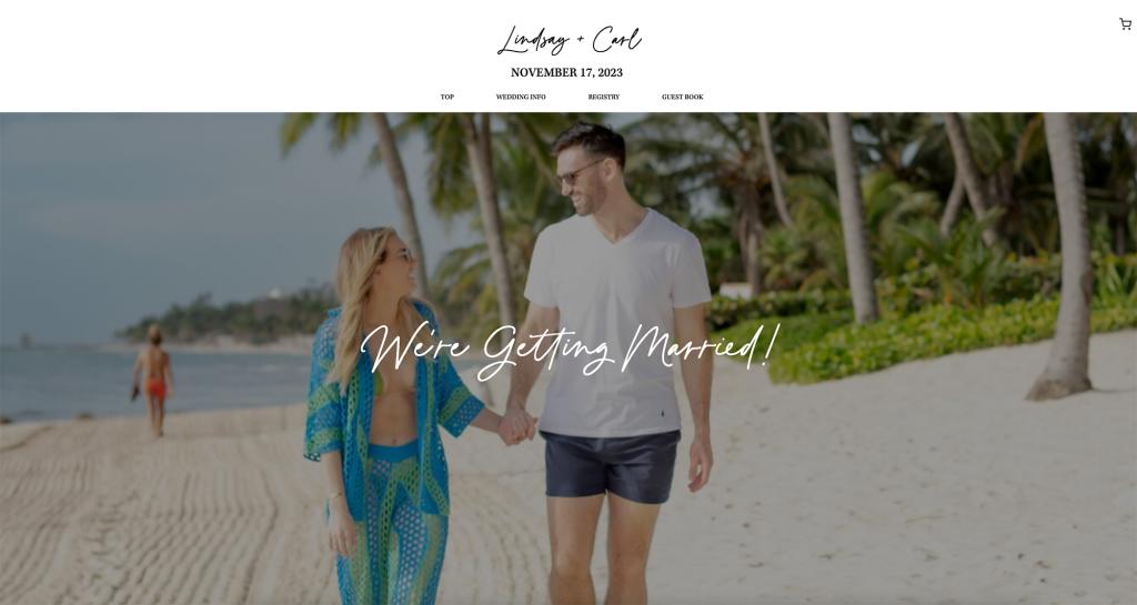 Lindsay Hubbard and Carl Radke's wedding website.