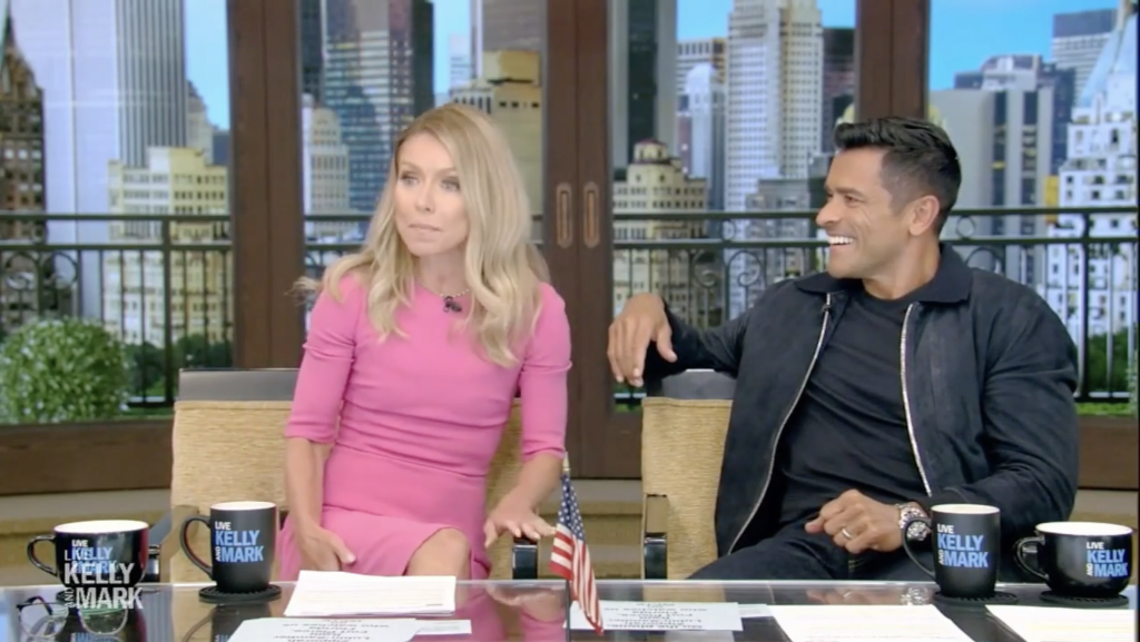 Kelly Ripa and Mark Consuelos on Live with Kelly and Mark