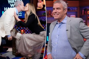 Andy Cohen and Jennifer Lawrence