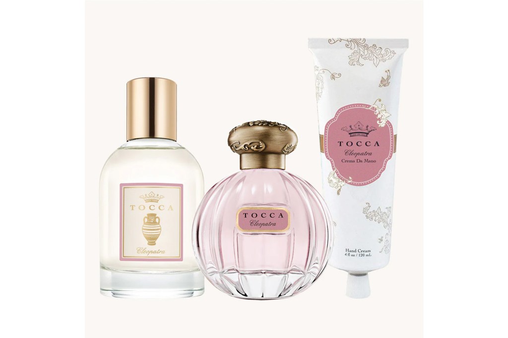 A Tocca candle, fragrance and lotion trio