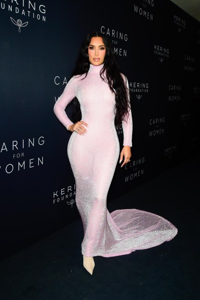 Kim Kardashian wears Balenciaga at the Kering Foundation Caring for Women Dinner 2023.