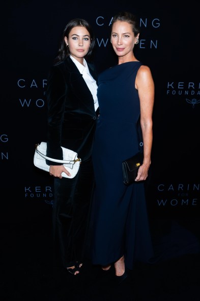 Grace Burns and Christy Turlington at the Kering Caring for Women Dinner