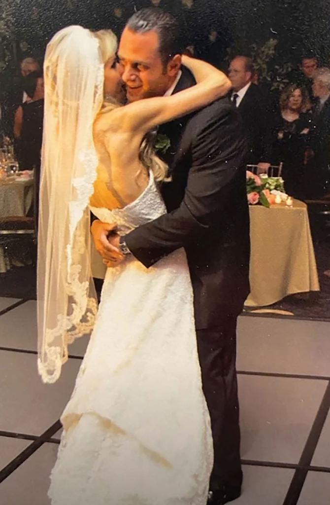 Jackie and Evan Goldschneider at their wedding