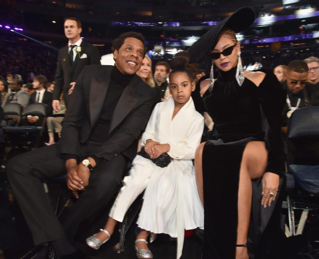 Beyoncé and husband Jay-Z pictured with eldest daughter Blue Ivy, now 11.