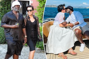 Kris Jenner and Corey Gamble split image.