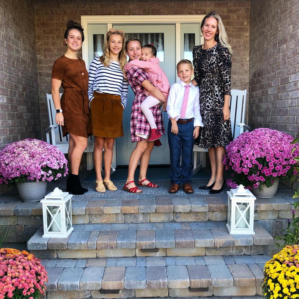 Franke and family outside their home