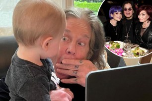 Sharon Osbourne posts sweet photo of Ozzy with grandson Sidney: 'Two peas in a pod'