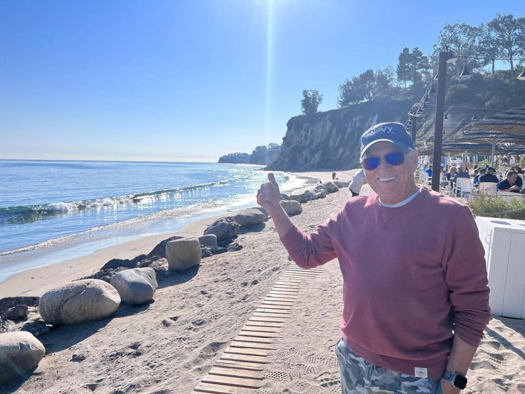 Jimmy Buffett on the beach. 