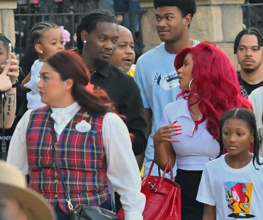Cardi B and Offset with their kids at Disneyland. 