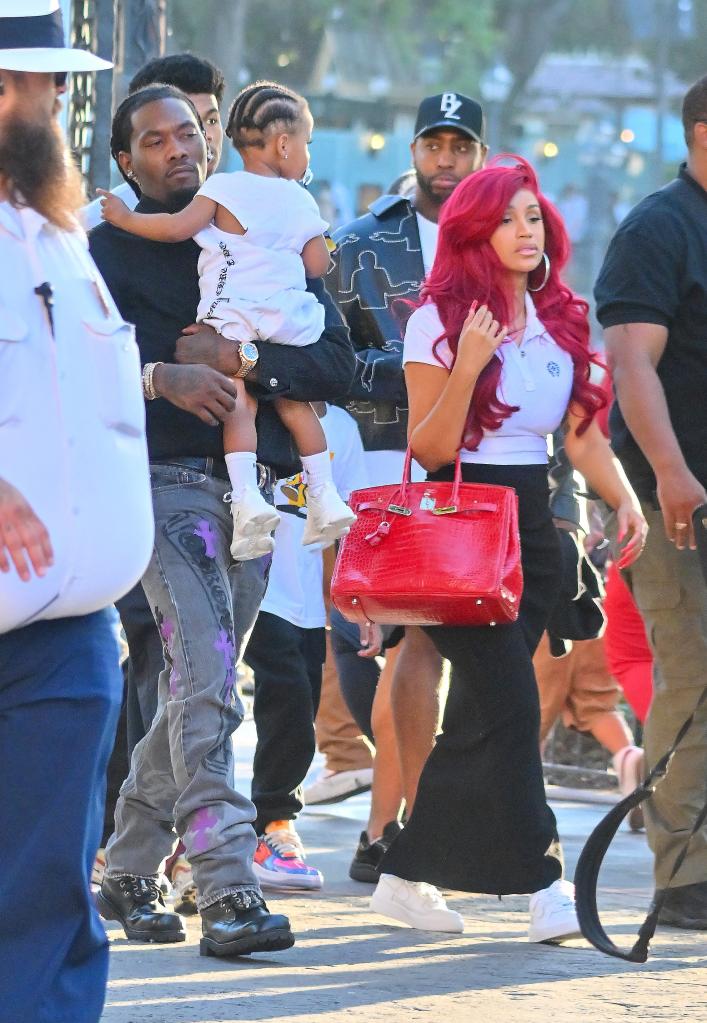 Cardi B, Offset and their kids at Disneyland.