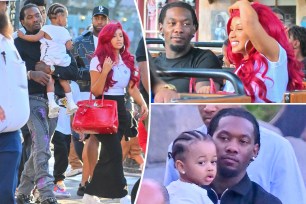 Cardi B and Offset with family at Disneyland.