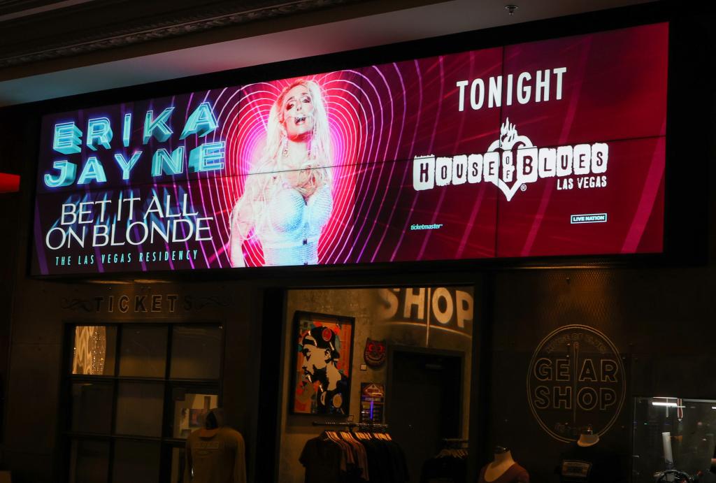 Erika Jayne's Las Vegas residency sign.