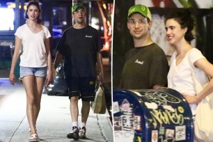 Jack Antonoff and Margaret Qualley split image.