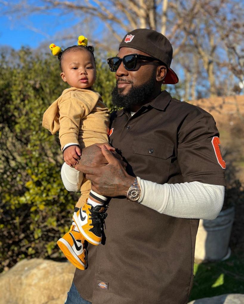 Jeezy and his youngest daughter, Monaco.