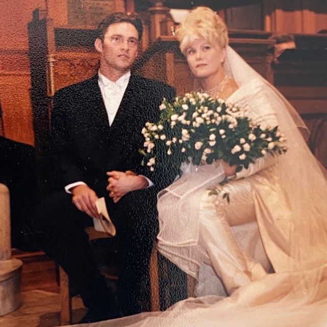 Hugh Jackman and Deborra-Lee Furness on their wedding day. 
